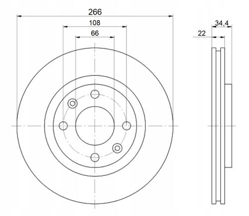 TARCZA HAM PRZOD 266X22 V MIKODA na Arena.pl