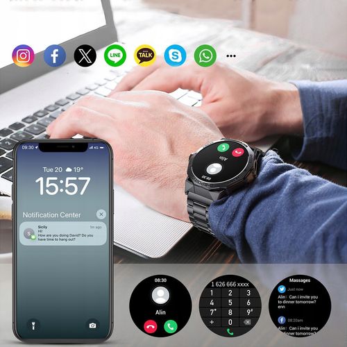 Smartwatch niktrade 201396255 czarny na Arena.pl