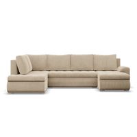 Duży narożnik U, lewostronny, BOSCO, sztruks, 300x200x89, beż | TYLETEGOTU