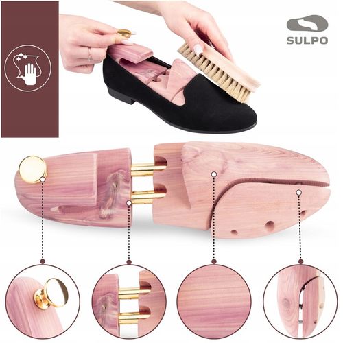 Prawidła cedrowe do rozciągania obuwia drewniana + łyżka do butów ZESTAW na Arena.pl