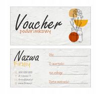 VOUCHERY PODARUNKOWE na zakupy lub usługi 60 szt. IDEALNY PREZENT
