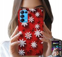 ETUI DO OPPO RENO5 4G 5G - PŁATKI ŚNIEGU, ŚNIEG, GWIAZDKI, ŚWIĘTA