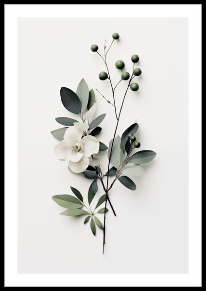 Plakat 40x60cm Papierowy Kwiat zdjęcie 3