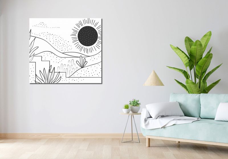 Obraz 100x90cm Linearny Pejzaż zdjęcie 2