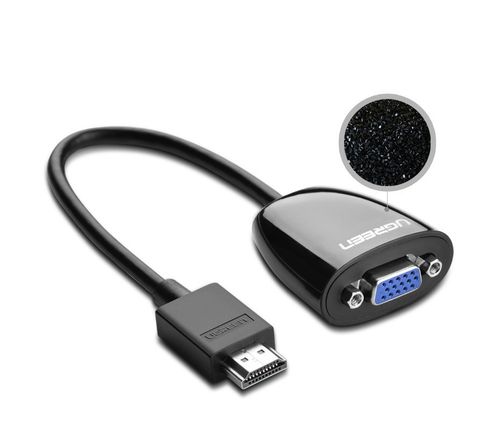 Przejściówka adapter przewód z HDMI męski do VGA żeński FHD czarny na Arena.pl