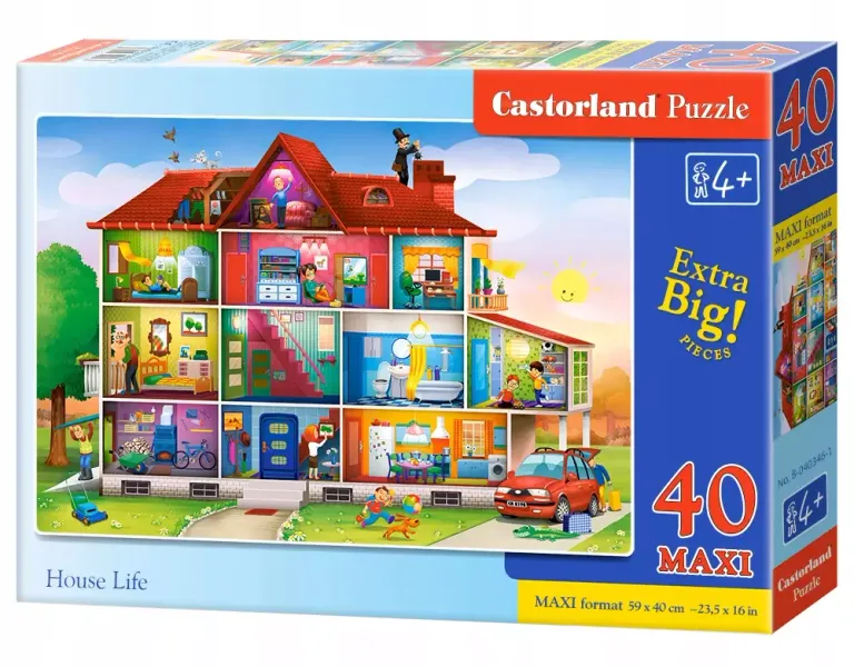 Puzzle maxi 40 elementów. House Life zdjęcie 1
