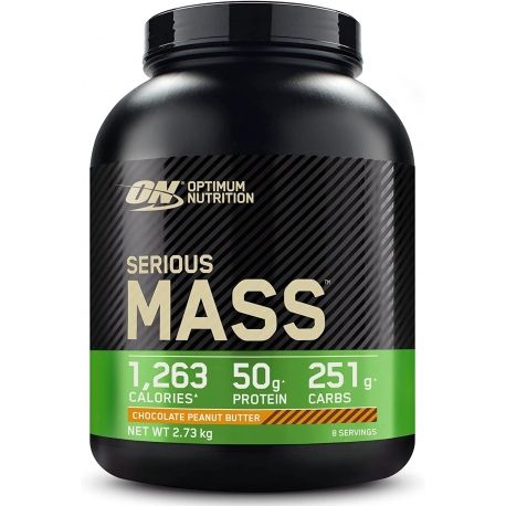OPTIMUM SERIOUS MASS 2730g GAINER Białko Czekolada - masło orzechowe na Arena.pl