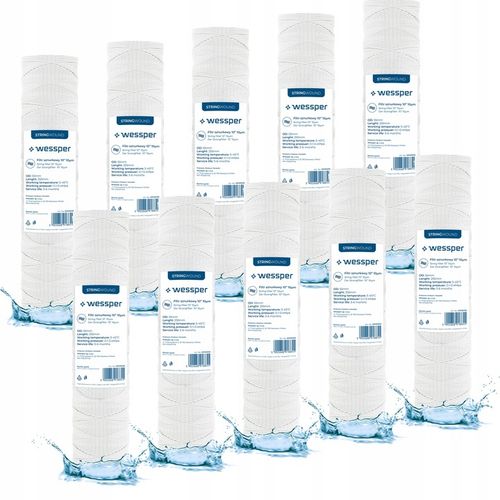 Wessper filtr do wody sznurkowy filtracja 10" wstępny 10 mikron PP10 na Arena.pl