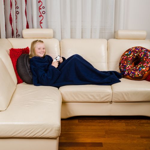 Kocyko-szlafrok Junior - Granatowy na Arena.pl