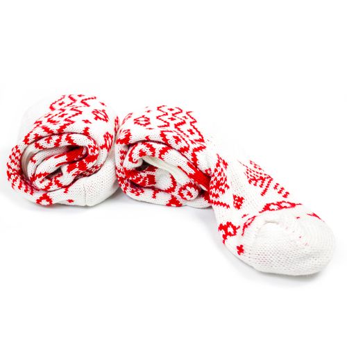 zakolanówki świąteczne biało czerwone na Arena.pl