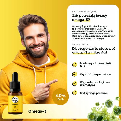 Aura Care Omega-3 (EPA, 40% DHA), Witamina E, Witamina C 50ml na Arena.pl