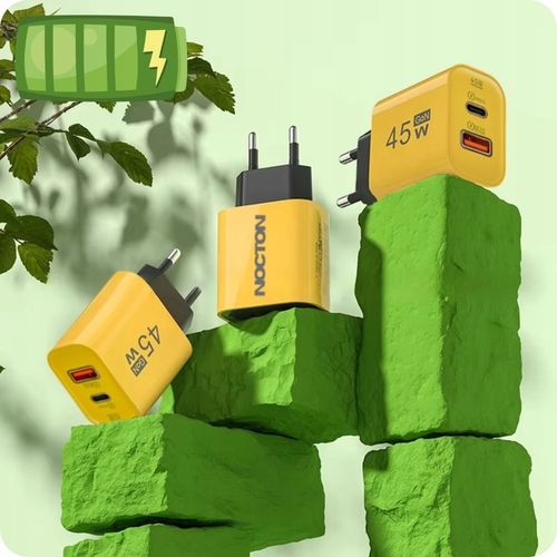 SZYBKA ŁADOWARKA SIECIOWA USB TYPE-C GaN 45W QC 3.0 PD do TELEFONU LAPTOPA na Arena.pl