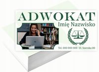 Wizytówki firmowe 200 szt DUŻO WZORÓW do wyboru ADWOKAT