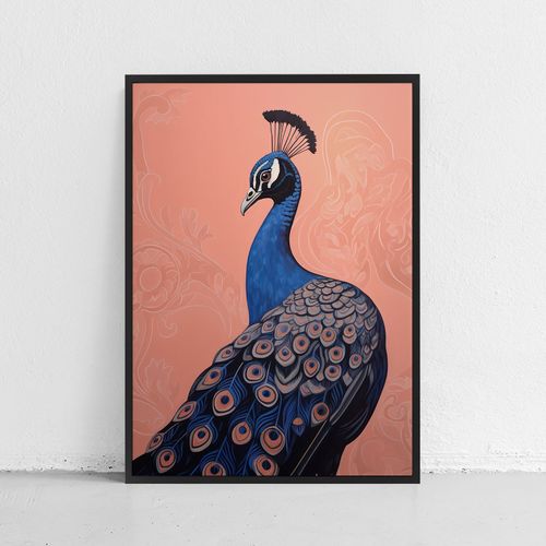 Plakat paw różowe kolory 50x70 cm w czarnej ramie na Arena.pl