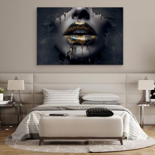 Obraz Canvas Kobieca Twarz ABSTRAKCJA Usta Dekoracja Ścienna 3D 40cm x 30cm na Arena.pl