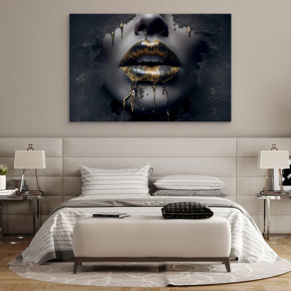 Obraz Canvas Kobieca Twarz ABSTRAKCJA Usta Dekoracja Ścienna 3D 40cm x 30cm zdjęcie 5