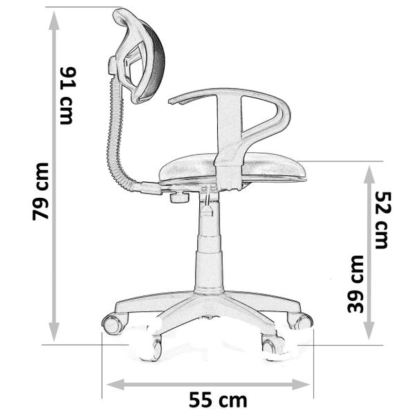 Fotel biurowy 8904 (Bordowy) zdjęcie 4