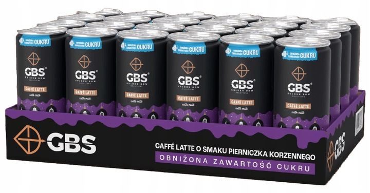 GBS Caffe Latte smak PIERNICZKA KORZENNEGO 24x250 napój kawowy ZGRZEWKA zdjęcie 1