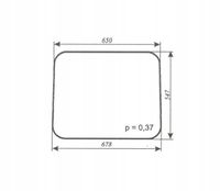 szyba tylna tył do ciągnika MF-255 kabina Krotoszyn Duża