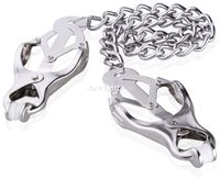 Mocno Dociskające Zaciski Na Sutki Z Łańcuchem