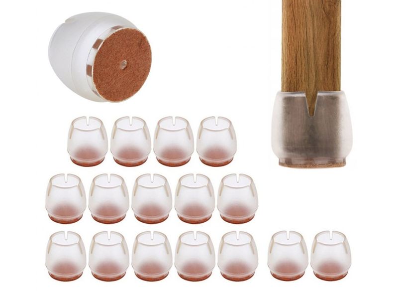 16x nakładki silikonowe nogi krzesła meble filc zdjęcie 1