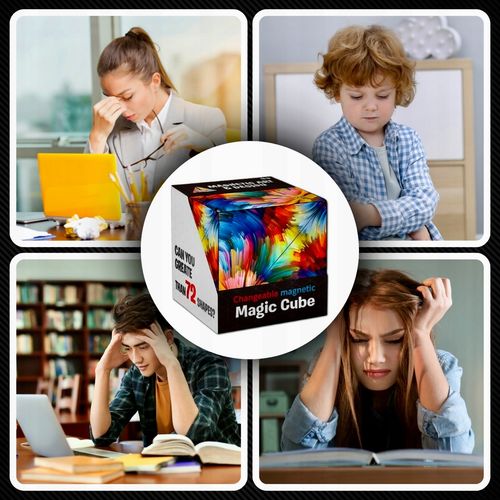 KOSTKA MAGNETYCZNA 3D FIDGET MAGIC CUBE ANTYSTRESOWA ZABAWKA 72 KSZTAŁTY na Arena.pl