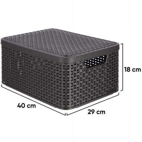 Curver Koszyk Pojemnik Z Pokrywką Do Szafy Brązowy na Arena.pl