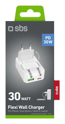 Ładowarka sieciowa SBS Flexi Wall 30W Biały na Arena.pl