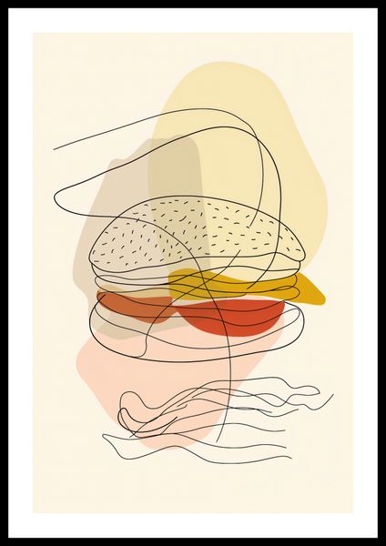 Plakat 40x60cm Cieniutki Burger zdjęcie 3