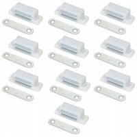 10x ZATRZASK MEBLOWY MAGNES DO DRZWI ZAMEK DO MEBLI MOCNY BIAŁY