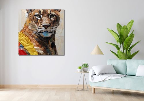 Obraz 100x100cm Papierowy Tygrys na Arena.pl