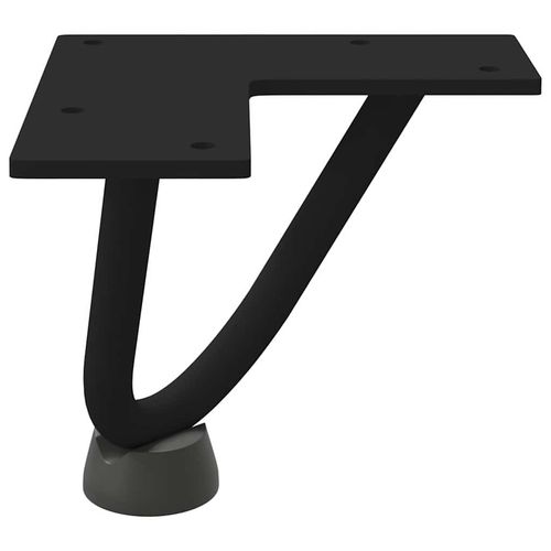 Nogi do stolika kawowego w kształcie spinki do włosów 4 szt. Czarne 10 cm S na Arena.pl