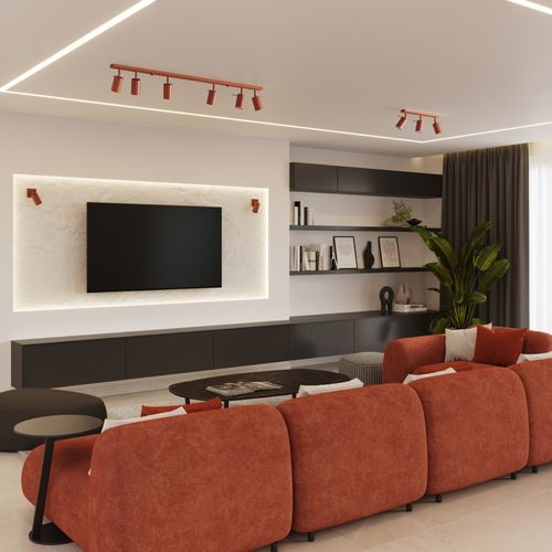 Plafon RING 6L ochra czerwona na Arena.pl