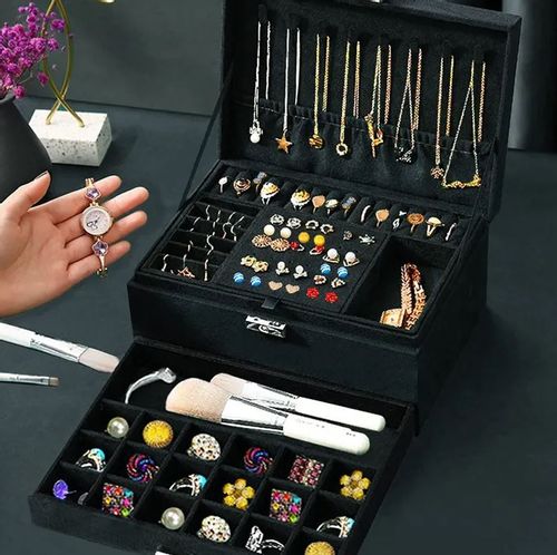 Kuferek na biżuterię czarny na Arena.pl