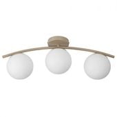 Żyrandol LED E27 Bali-12 51cm x3 beż+złoty