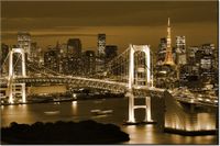 120CM 80CM OBRAZ ŚCIENNY RAINBOW BRIDGE TOKIO