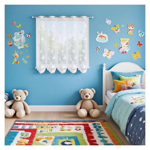 Firanka Białe Motylki wysokość 90 cm DomoweTekstylia | WN66BM 090 na Arena.pl