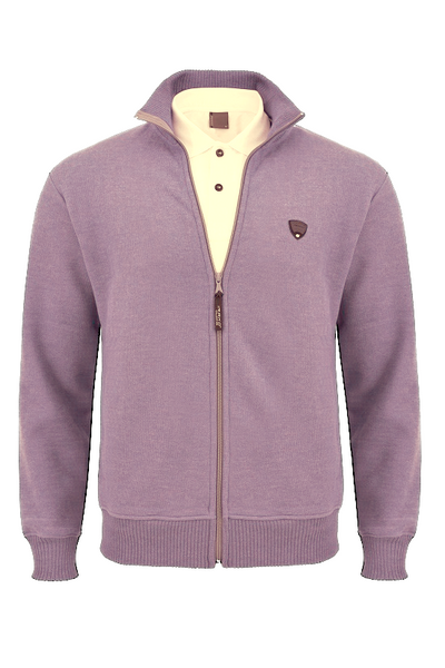 Sweter męski bawełniany lawendowy Platon Rozmiar - 4XL zdjęcie 1