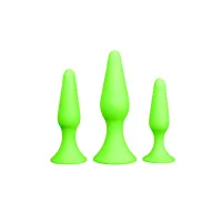 ouch! glow in the dark - zestaw świecących w ciemności zatyczek, zielone