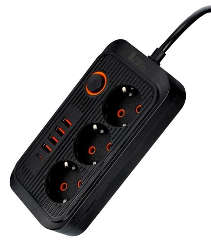 Przedłużacz Listwa Zasilająca Siec 2 M 3 Gniazda 230V + 5X USB na Arena.pl