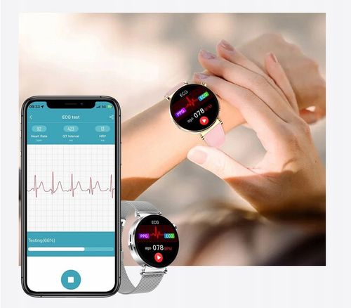 SMARTWATCH DAMSKI ZEGAREK Z POMIAREM CUKRU EKG GLUKOZA CIŚNIENIE ROZMOWY PL na Arena.pl