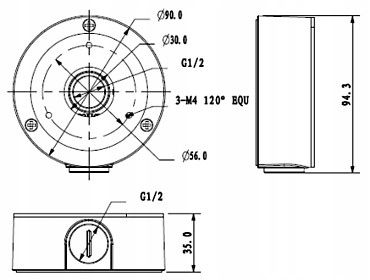 Puszka montażowa adapter do kamer cctv uchwyt DVS PFA134 BLACK dahua na Arena.pl