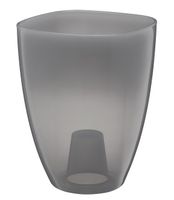 Osłonka plastikowa storczyk KAJA 12 cm szary pastel transparentny