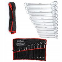 Zestaw klucze 2 stronne oczkowe kraft&dele 12 elementów KD10939