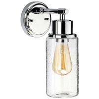Kinkiet LAMPA ścienna Morvah BATH-MORVAH1-PC Elstead łazienkowa OPRAWA szklana IP44 chrom przezroczysta