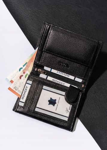 elegancki, duży portfel męski ze skóry naturalnej - rovicky na Arena.pl