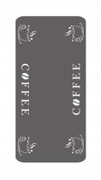 Bieżnik na stół KAWA CAFFE obrus ażurowy DEKOR ozdoba 40x90 szary wycinany