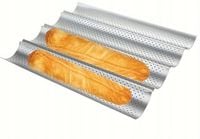 BLACHA FORMA DO PIECZENIA BAGIETEK ZAPIEKANEK METALOWA PERFOROWANA NA 4 szt