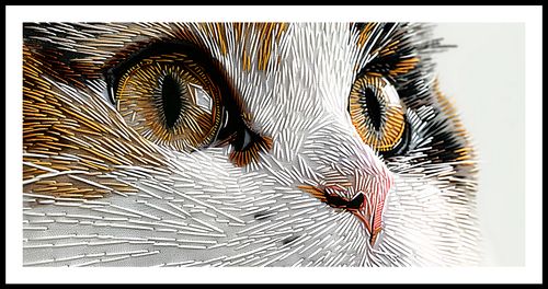 Plakat 91,3x44,5cm Nitkowany Kot na Arena.pl