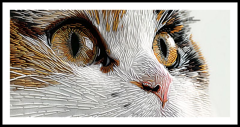 Plakat 91,3x44,5cm Nitkowany Kot zdjęcie 3